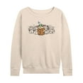 thumbnail image 1 of The Mandalorian - Grogu Multi - Women's French Terry Long Sleeve Pullover, 1 of 4
