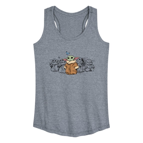 The Mandalorian - Grogu Multi - Women's Racerback Graphic Tank
