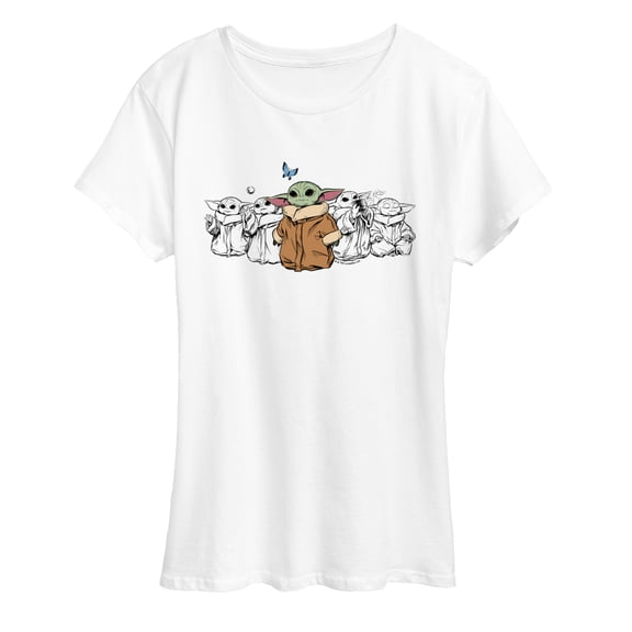 The Mandalorian - Grogu Multi - Women's Short Sleeve Graphic T-Shirt