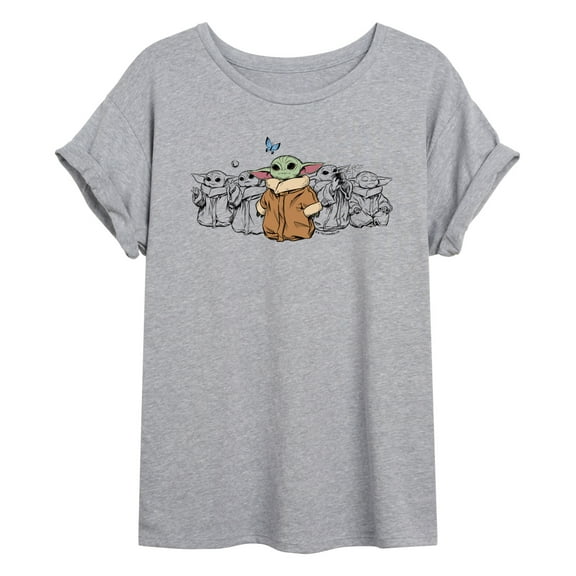 Star Wars - The Mandalorian Grogu Chest  - Womens Oversized Graphic T-Shirt