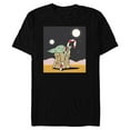 thumbnail image 1 of Star Wars The Mandalorian Grogu Christmas Holiday Candy Cane - Short Sleeve Blended T-Shirt for Adults - Customized-Black, 1 of 5