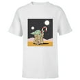 thumbnail image 1 of Star Wars The Mandalorian Grogu Christmas Holiday Candy Cane - Short Sleeve T-Shirt for Kids - Customized-White, 1 of 5