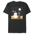 thumbnail image 1 of Star Wars The Mandalorian & Grogu Christmas Holiday Snowman - Short Sleeve Blended T-Shirt for Adults - Customized-Dark Heather, 1 of 5