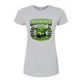 thumbnail image 1 of Star Wars - The Mandalorian Grogu Collegiate  - Juniors Fitted Short Sleeve Graphic T-Shirt, 1 of 5