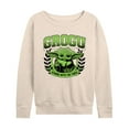 thumbnail image 1 of Star Wars - The Mandalorian Grogu Collegiate  - Wo Men's French Terry Long Sleeve Pullover, 1 of 5