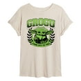 thumbnail image 1 of Star Wars - The Mandalorian Grogu Collegiate  - Womens Oversized Graphic T-Shirt, 1 of 5