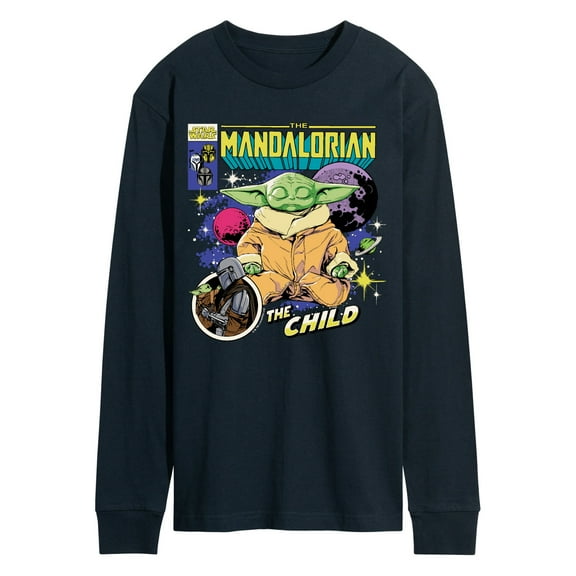 Star Wars - The Mandalorian Grogu Comic Cover - Men's Long Sleeve Graphic T-Shirt