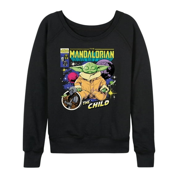 Star Wars - The Mandalorian Grogu Comic Cover  - Wo Men's French Terry Long Sleeve Pullover