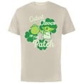 thumbnail image 1 of Star Wars The Mandalorian Grogu Cutest Clover in the Patch - Short Sleeve Cotton T-Shirt for Adults - Customized-Natural, 1 of 5