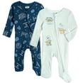 thumbnail image 1 of Star Wars The Mandalorian Grogu Darth Vader R2-D2 Chewbacca 2 Pack Ribbed Sleep N' Plays 2-Way Zip Newborn to Infant, 1 of 4