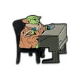 thumbnail image 1 of Star Wars: The Mandalorian Grogu Desk With Cookie Enamel Pin | Toynk Exclusive, 1 of 7