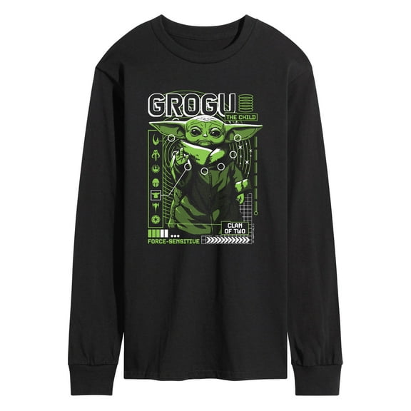 Star Wars - The Mandalorian Grogu Digital - Men's Long Sleeve Graphic T-Shirt
