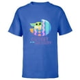 thumbnail image 1 of Star Wars The Mandalorian Grogu Easter Cutest in Gal-Eggsy - Short Sleeve T-Shirt for Kids - Customized-Royal, 1 of 5