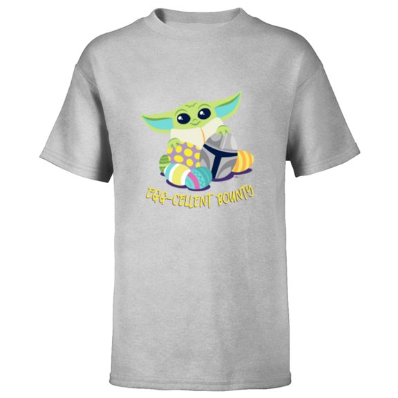 Star Wars The Mandalorian Grogu Easter Egg-Cellent Bounty - Short Sleeve T-Shirt for Kids - Customized-Athletic Heather