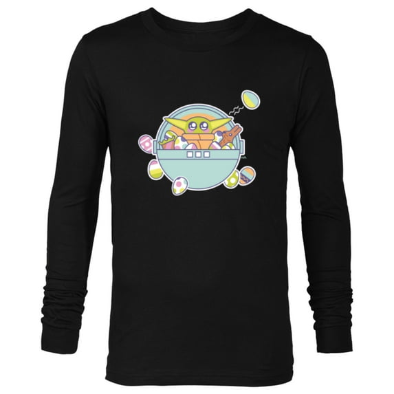 Star Wars The Mandalorian Grogu Easter Egg-Citement - Long Sleeve T-Shirt for Men - Customized-Black