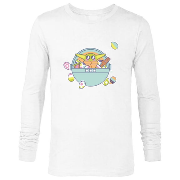Star Wars The Mandalorian Grogu Easter Egg-Citement - Long Sleeve T-Shirt for Men - Customized-White