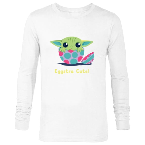Star Wars The Mandalorian Grogu Easter Eggstra Cute! - Long Sleeve T-Shirt for Men - Customized-White