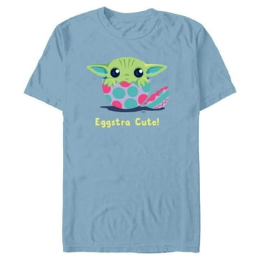 Star Wars The Mandalorian Grogu Easter Eggstra Cute! - Short Sleeve Blended T-Shirt for Adults - Customized-Ocean Blue