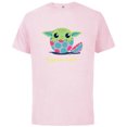 thumbnail image 1 of Star Wars The Mandalorian Grogu Easter Eggstra Cute! - Short Sleeve Cotton T-Shirt for Adults - Customized-Soft Pink, 1 of 5