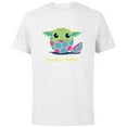 thumbnail image 1 of Star Wars The Mandalorian Grogu Easter Eggstra Cute! - Short Sleeve Cotton T-Shirt for Adults - Customized-White, 1 of 5