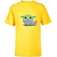 thumbnail image 1 of Star Wars The Mandalorian Grogu Easter Eggstra Cute! - Short Sleeve T-Shirt for Kids - Customized-Yellow, 1 of 5