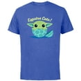 thumbnail image 1 of Star Wars The Mandalorian Grogu "Eggstra Cute!" Easter Egg - Short Sleeve Cotton T-Shirt for Adults - Customized-Royal Heather, 1 of 5