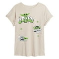 thumbnail image 1 of Star Wars - The Mandalorian Grogu Faux Hit Oversized  - Womens Oversized Graphic T-Shirt, 1 of 4