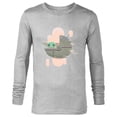 thumbnail image 1 of Star Wars The Mandalorian Grogu Floating Pod Digital Galaxy - Long Sleeve T-Shirt for Men - Customized-Athletic Heather, 1 of 5