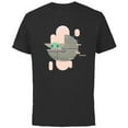 thumbnail image 1 of Star Wars The Mandalorian Grogu Floating Pod Digital Galaxy - Short Sleeve Cotton T-Shirt for Adults - Customized-Black, 1 of 5
