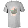 thumbnail image 1 of Star Wars The Mandalorian Grogu Floating Pod Digital Galaxy - Short Sleeve T-Shirt for Kids - Customized-Athletic Heather, 1 of 5