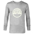 thumbnail image 1 of Star Wars The Mandalorian Grogu Floating Pod Sticker - Long Sleeve T-Shirt for Men - Customized-Athletic Heather, 1 of 5