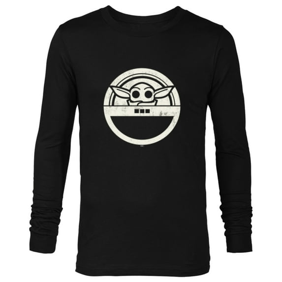 Star Wars The Mandalorian Grogu Floating Pod Sticker - Long Sleeve T-Shirt for Men - Customized-Black