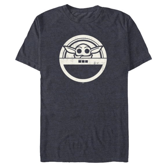 Star Wars The Mandalorian Grogu Floating Pod Sticker - Short Sleeve Blended T-Shirt for Adults - Customized-Navy Heather