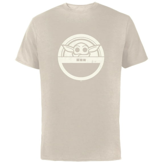 Star Wars The Mandalorian Grogu Floating Pod Sticker - Short Sleeve Cotton T-Shirt for Adults - Customized-Natural