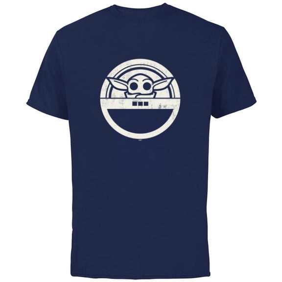 Star Wars The Mandalorian Grogu Floating Pod Sticker - Short Sleeve Cotton T-Shirt for Adults - Customized-Navy