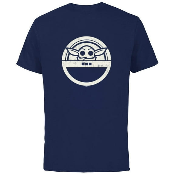 Star Wars The Mandalorian Grogu Floating Pod Sticker - Short Sleeve Cotton T-Shirt for Adults - Customized-Navy
