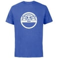 thumbnail image 1 of Star Wars The Mandalorian Grogu Floating Pod Sticker - Short Sleeve Cotton T-Shirt for Adults - Customized-Royal Heather, 1 of 5