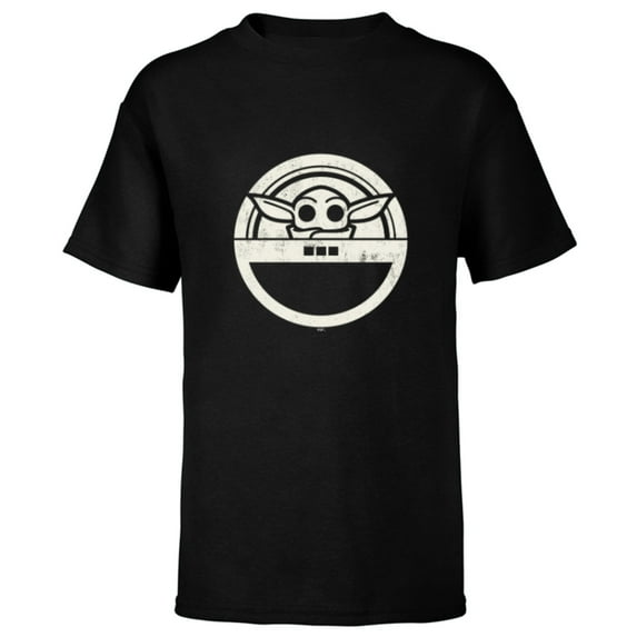 Star Wars The Mandalorian Grogu Floating Pod Sticker - Short Sleeve T-Shirt for Kids - Customized-Black