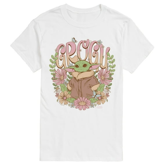 Star Wars - The Mandalorian Grogu Floral - Men's Short Sleeve Graphic T-Shirt