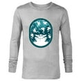 thumbnail image 1 of Star Wars The Mandalorian Grogu & Frogs May the Force - Long Sleeve T-Shirt for Men - Customized-Athletic Heather, 1 of 5