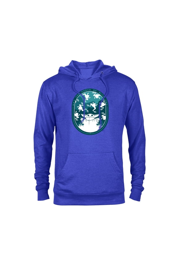 The Mandalorian Grogu & Frogs May the Force - Pullover Hoodie for Adults - Customized-Royal
