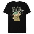 thumbnail image 1 of Star Wars The Mandalorian Grogu From a Galaxy Far Far Away - Short Sleeve Blended T-Shirt for Adults - Customized-Black, 1 of 5