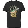 thumbnail image 1 of Star Wars The Mandalorian Grogu From a Galaxy Far Far Away - Short Sleeve Cotton T-Shirt for Adults - Customized-Black, 1 of 5