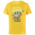 thumbnail image 1 of Star Wars The Mandalorian Grogu From a Galaxy Far Far Away - Short Sleeve Cotton T-Shirt for Adults - Customized-Yellow, 1 of 5