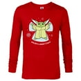 thumbnail image 1 of Star Wars The Mandalorian Grogu Galaxy’s Greetings Holiday Standard - Long Sleeve T-Shirt for Men – Customized-New Red, 1 of 5