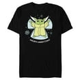 thumbnail image 1 of Star Wars The Mandalorian Grogu Galaxy’s Greetings Holiday Standard - Short Sleeve Blended T-Shirt for Adults – Customized-Black, 1 of 5