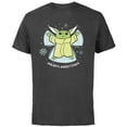 thumbnail image 1 of Star Wars The Mandalorian Grogu Galaxy’s Greetings Holiday Standard - Short Sleeve Cotton T-Shirt for Adults - Customized-Charcoal, 1 of 5