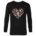 thumbnail image 1 of Star Wars The Mandalorian Grogu Heart Valentine’s Day - Long Sleeve T-Shirt for Men – Customized-Black, 1 of 5