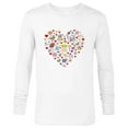 thumbnail image 1 of Star Wars The Mandalorian Grogu Heart Valentine’s Day - Long Sleeve T-Shirt for Men – Customized-White, 1 of 5
