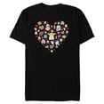 thumbnail image 1 of Star Wars The Mandalorian Grogu Heart Valentine’s Day - Short Sleeve Blended T-Shirt for Adults – Customized-Black, 1 of 5